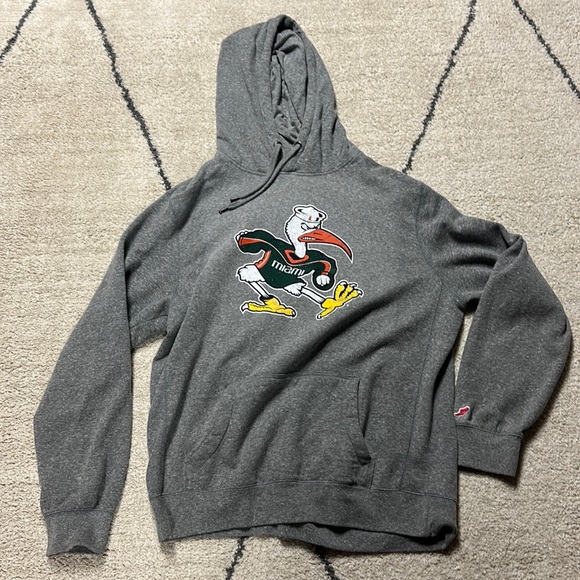 University of Miami Hurricanes Men’s XL Hooded Sweatshirt League - Picture 1 of 4